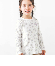 【スララク/防汚加工】ときめきデザイン女の子長袖Tシャツ(80~130cm)