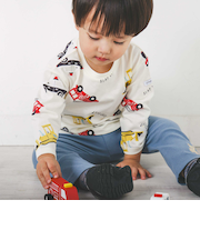 【スララク/防汚加工】わくわくデザイン男の子長袖Tシャツ(80~130cm)