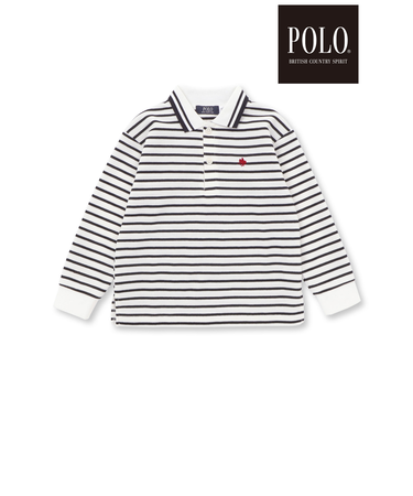 【POLO BCS(ポロ・ビーシーエス)×SLAP SLIPコラボ】【お揃い】無地ボーダーライン襟ポロシャツ(80~130cm)