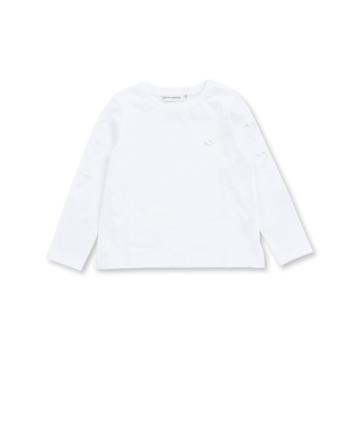 ハートくり抜き刺しゅう長袖Tシャツ(95~160cm)