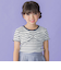 リブボーダーリボンポイントTシャツ(95~150cm)