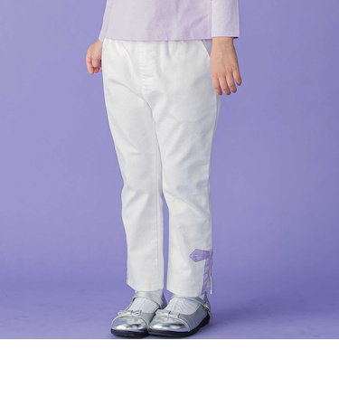 裾リボンスリット入りデニムパンツ(95~160cm)