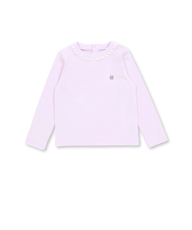 天竺レースポイントロングTシャツ(95~150cm)