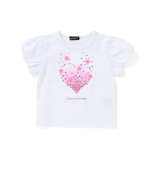 パーティクルフラワーバルーンスリーブTシャツ(80~90cm)