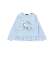 エッフェル塔フラワーモチーフスムース長袖Tシャツ(90~160cm)