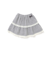 【お揃い】レースイチゴ柄チェックスカパン(90~130cm)