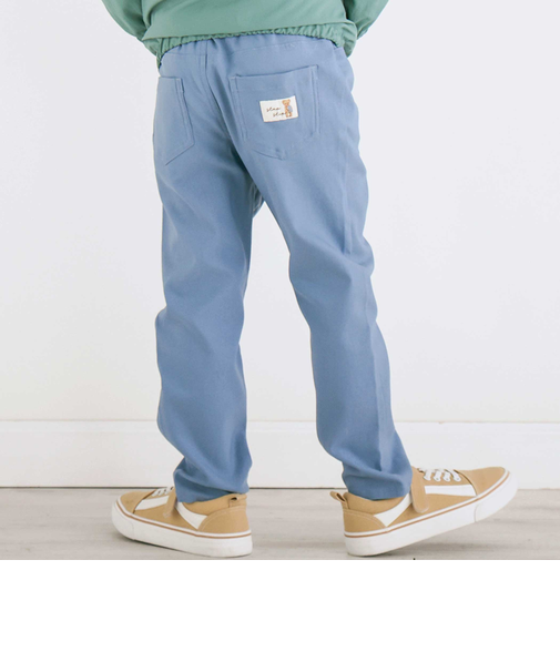 【らくのび】おしりポケットクマさんタグストレッチパンツ(80~130cm)
