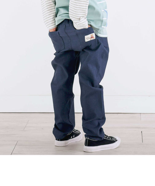 【らくのび】おしりポケットクマさんタグストレッチパンツ(80~130cm)