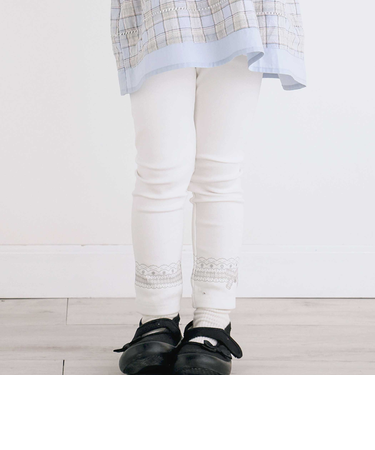 裾レースプリントレギンス(80~130cm)