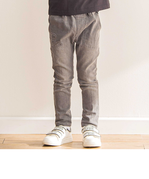 ジョグデニムステッチロゴロングパンツ(90~160cm)
