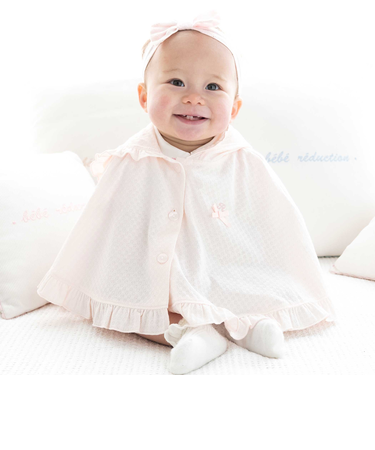 【 UVカット 】フード付きブライト天竺フリルマント(60~90cm)