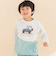 天竺スパンフライス配色くるまプリント長袖Tシャツ(80~130cm)