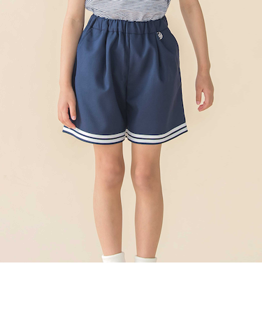 裾ダブルラインマリン風キュロットパンツ(95~160cm)