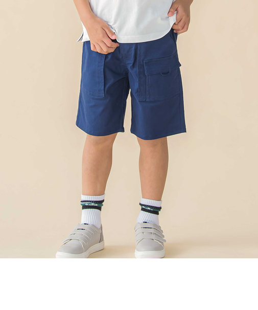 チノストレッチアウトポケットミリタリーハーフパンツ(95~160cm)