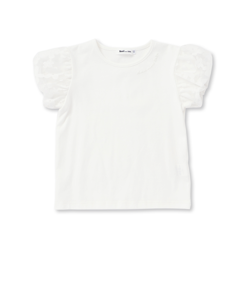 フライスパフスリーブ半袖Tシャツ(80~130cm)