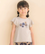 フレアスリーブお花プリント半袖Tシャツ(80~130cm)