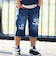 6分丈パッチワークロゴストレッチデニムパンツ(100~160cm)