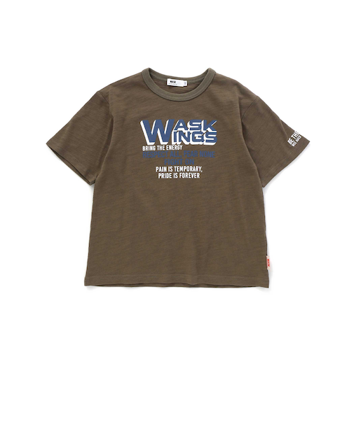 スラブ天竺アメカジロゴTシャツ(100~160cm)