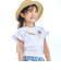 コード刺しゅうロゴ小鳥天竺フレンチスリーブTシャツ(90~160cm)
