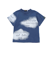 夏空ロゴプリント天竺半袖Tシャツ(90~150cm)
