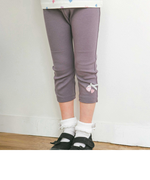 【スララク/防汚加工】前後フリーで時短!パパパッと穿ける7分丈前向きパンツ(80~120cm)