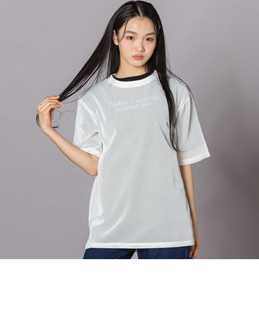 オーバーメッシュTシャツ＆半袖Tシャツセット(130~160cm)
