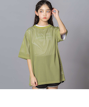 オーバーメッシュTシャツ＆半袖Tシャツセット(130~160cm)