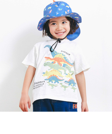 恐竜アニマルのりものドドーンとビッグプリントTシャツ(80~130cm)