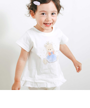 【スララク/防汚加工/オーガニックコットン】ときめき女の子半袖Tシャツ(80~130cm)