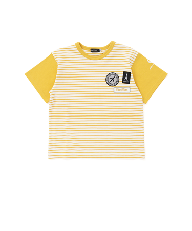 【JALコラボ】ワッペン付きボーダー半袖Tシャツ(100~140cm)