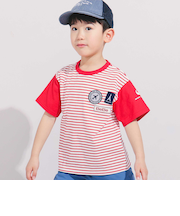 【JALコラボ】ワッペン付きボーダー半袖Tシャツ(100~140cm)