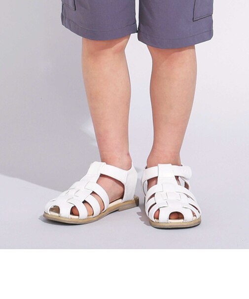 ロゴ型押しストラップカメサンダル(13~19cm)