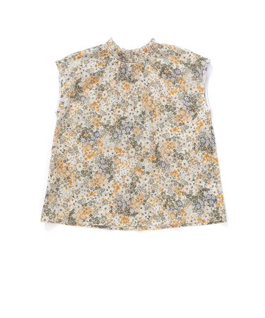 【DEVEAUX】水彩風花柄シャーリングブラウス(90~140cm)