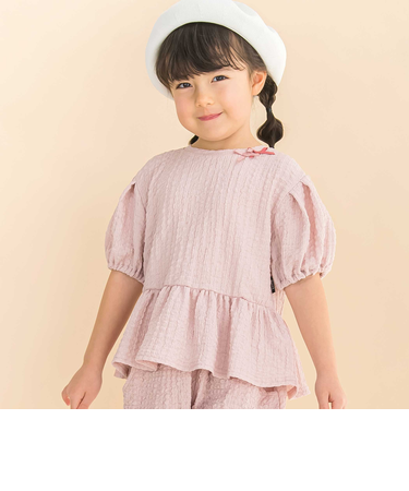 ふくれジャガードバルーン袖Tシャツ(90~130cm)