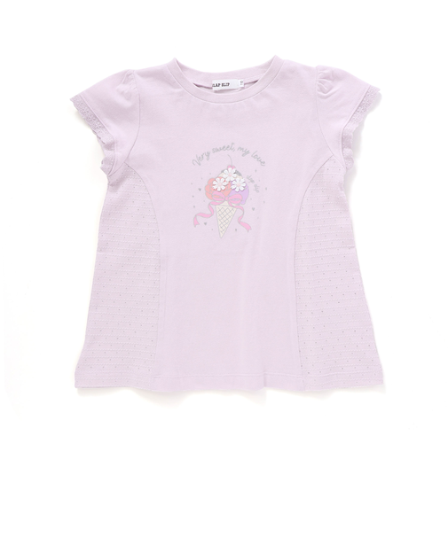 ピアノアイスサイド切り替えAラインTシャツ(80~130cm)