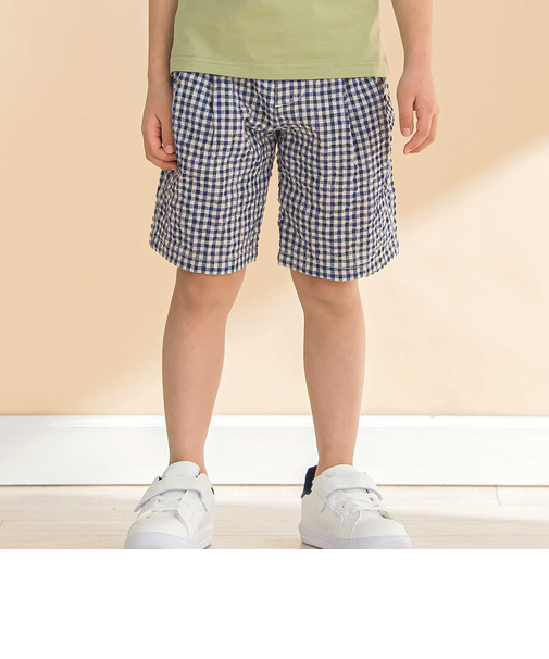 チェックタック入りハーフパンツ(80~130cm)
