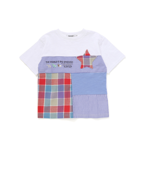 星ポケット切り替えTシャツ(80~130cm)