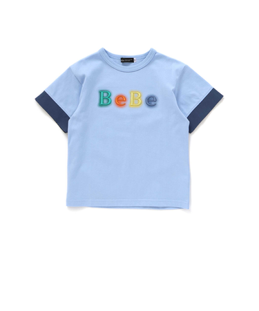 立体刺しゅうネオンロゴ天竺半袖Tシャツ(90~150cm)