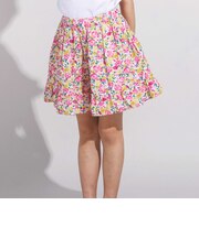 【お揃い】フルールドゥジョワプリントフリルキュロットパンツ(90~150cm)