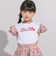 【お揃い】フルールドゥジョワプリントパッチロゴ切り替えTシャツ(90~150cm)