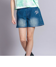 【 ニコ☆プチ 掲載 】オーバーダイショートデニムパンツ(130~160cm)