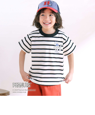 【PEANUTS×SLAP SLIP】ピーナッツの仲間たちバックプリントTシャツ(80~130cm)