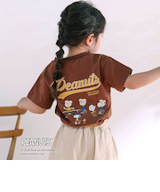 【PEANUTS×SLAP SLIP】ピーナッツの仲間たちバックプリントTシャツ(80~130cm)