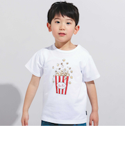 【WEB限定】ポップコーンプリント天竺半袖Tシャツ(100~140cm)