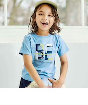 ペンキ風BEロゴプリント半袖天竺Tシャツ(80~150cm)