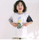 恐竜ピラミッドプリントサガラ刺しゅう袖配色Tシャツ(80~130cm)