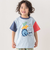 恐竜ピラミッドプリントサガラ刺しゅう袖配色Tシャツ(80~130cm)