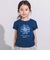 袖リボンフラワープリント天竺半袖Tシャツ(90~160cm)