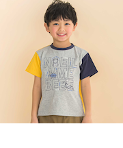 袖配色天竺半袖Tシャツ(80~130cm)