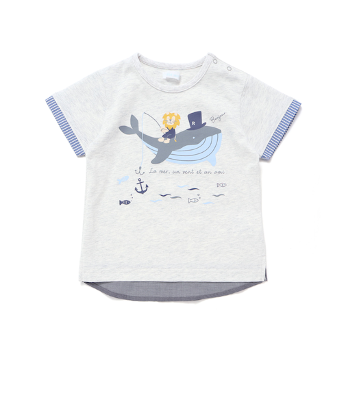 クジラライオン釣りTシャツ(70~90cm)